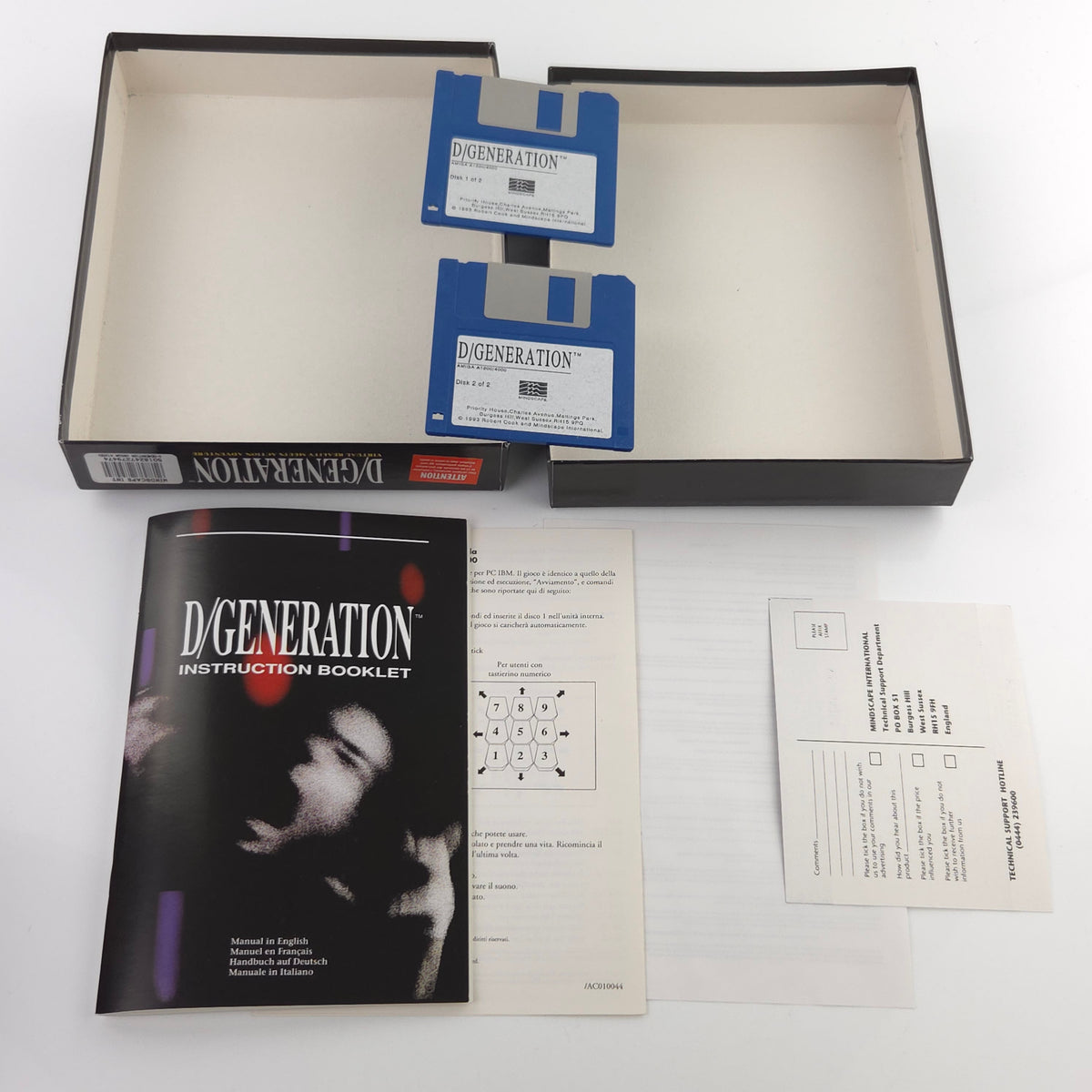 Amiga Spiel D Generation Big Box OVP Mindscape 1993 PAL