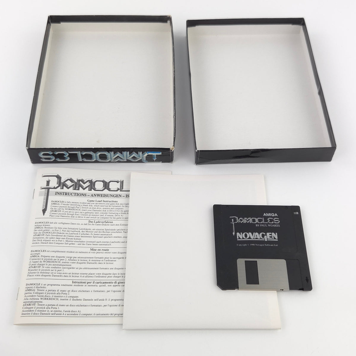 Amiga Spiel Damocles Paul Woakes Novagen OVP PAL Disk