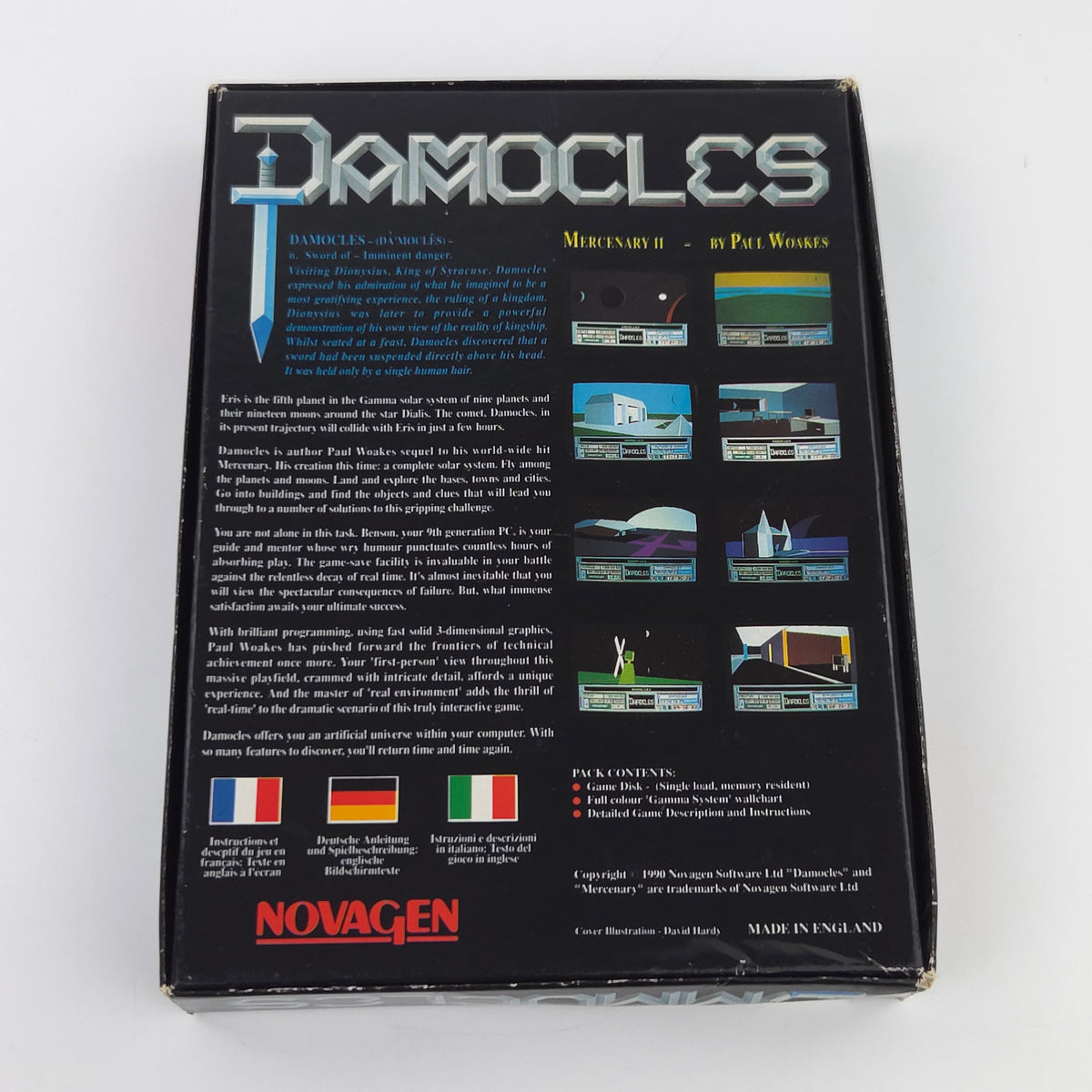 Amiga Spiel Damocles Paul Woakes Novagen OVP PAL Disk