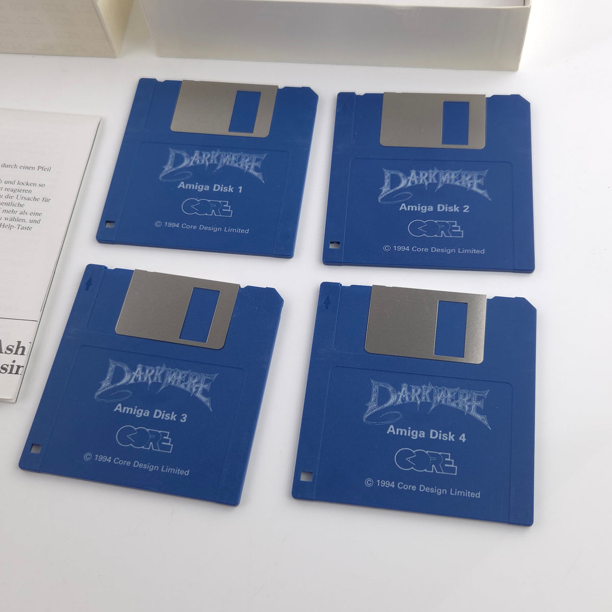 Amiga Spiel Darkmere Big Box OVP PAL Core Design Diskette