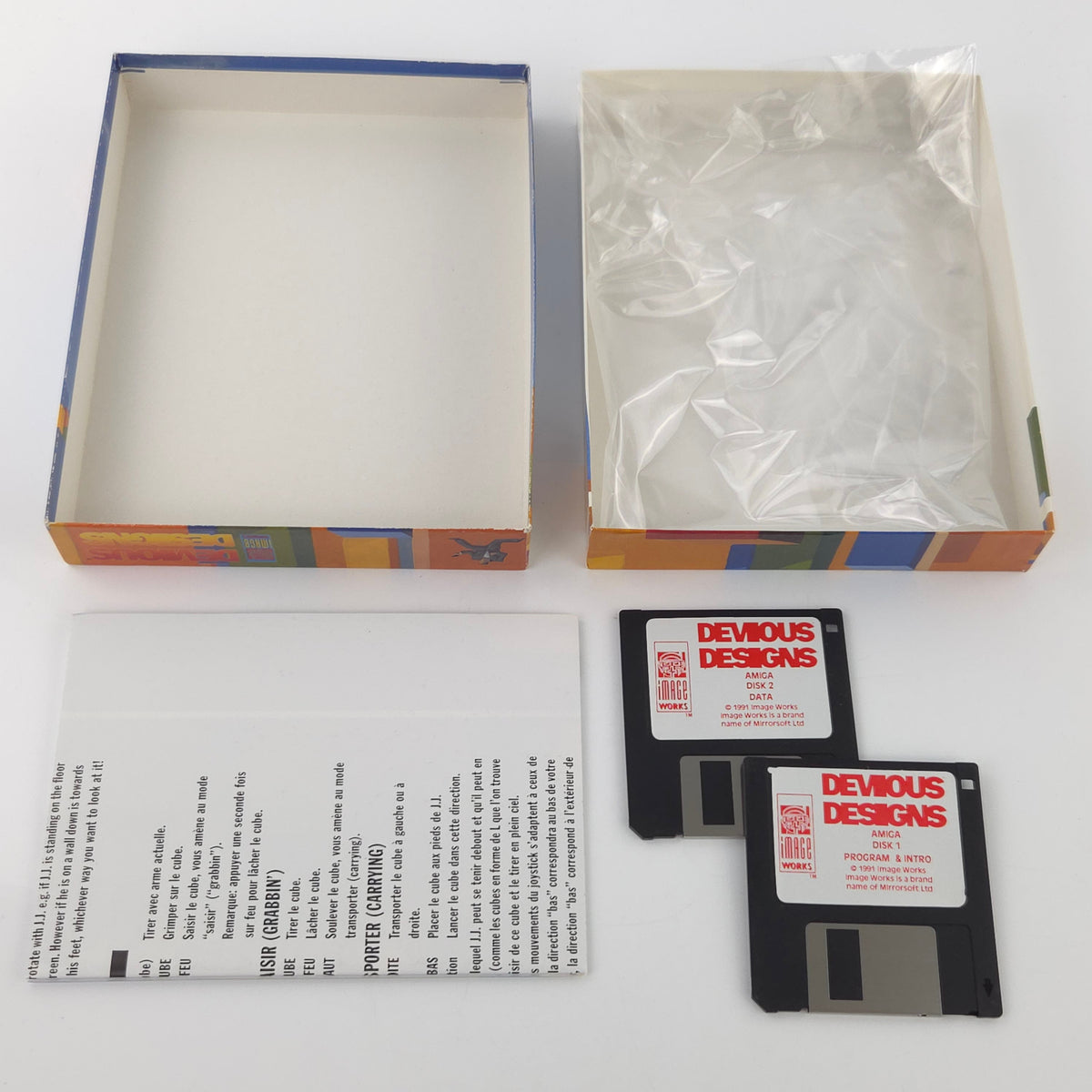 Amiga Spiel Devious Designs Big Box OVP Diskette PAL