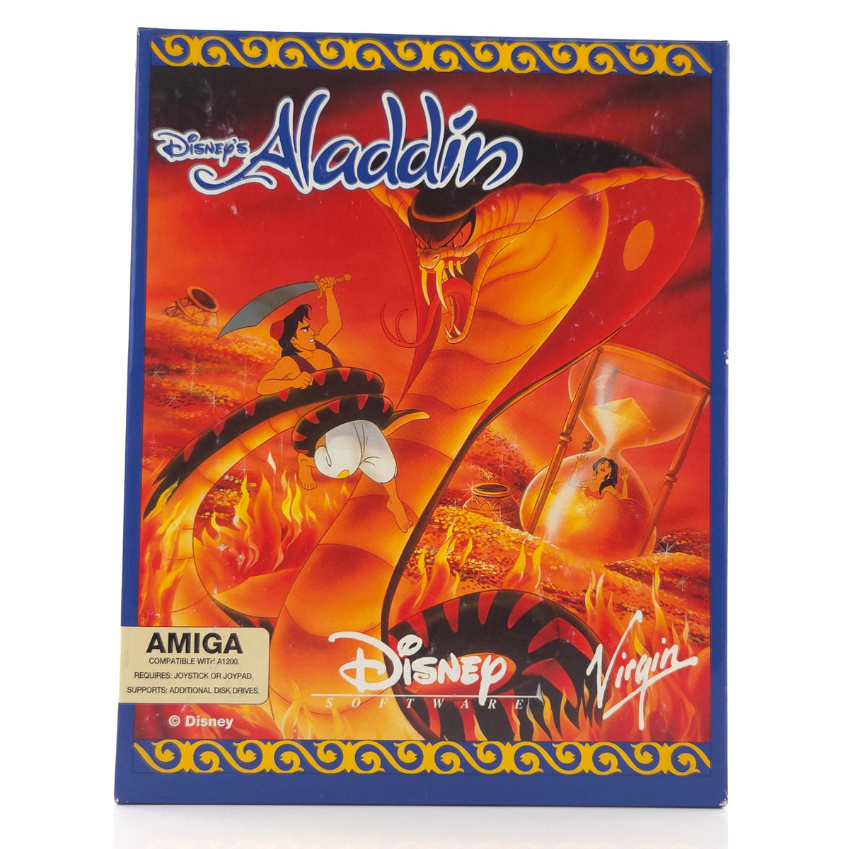 Amiga Spiel Disney Aladdin Big Box OVP PAL Virgin CBM