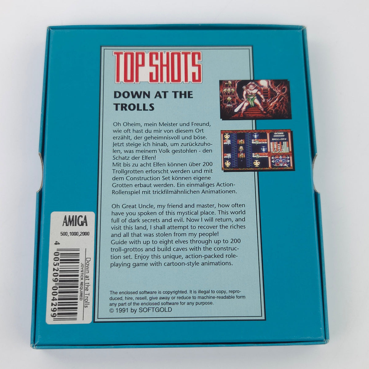 Commodore Amiga Spiel – Down at the Trolls (OVP)