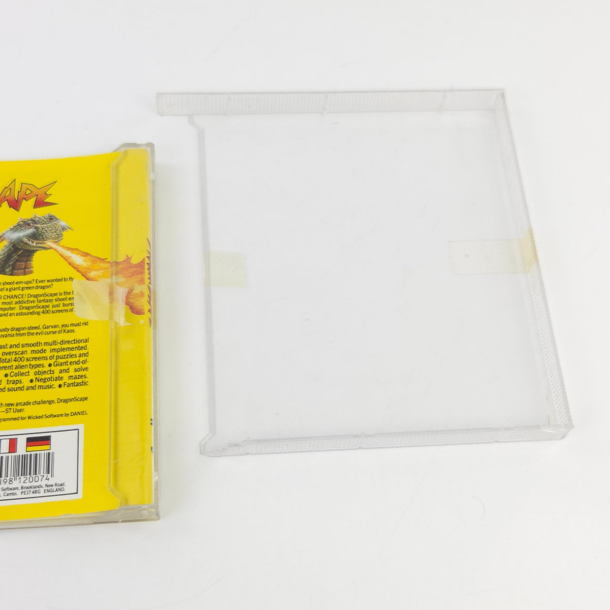Amiga Spiel Dragon Scape Jewel Case OVP CBM PAL Disk
