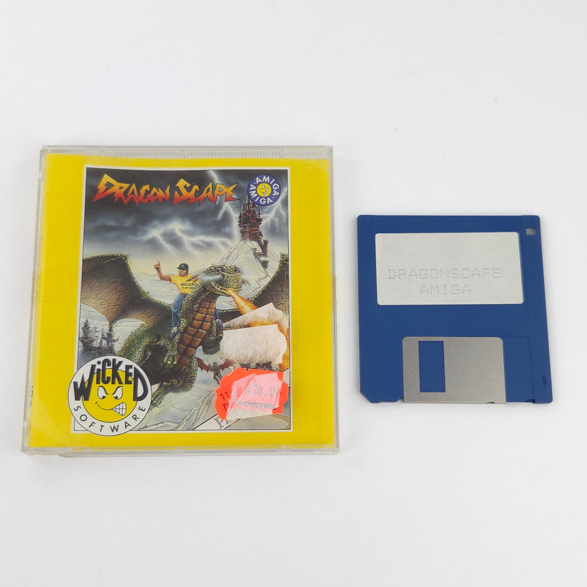 Amiga Spiel Dragon Scape Jewel Case OVP CBM PAL Disk