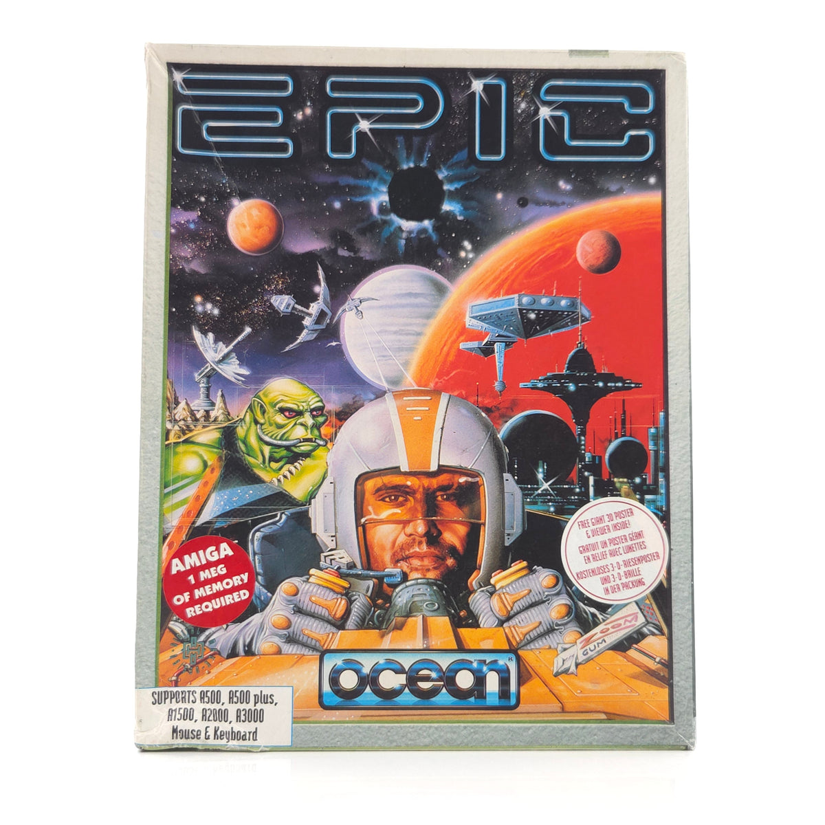 Commodore Amiga Spiel Epic Big Box OVP PAL Ocean 1992