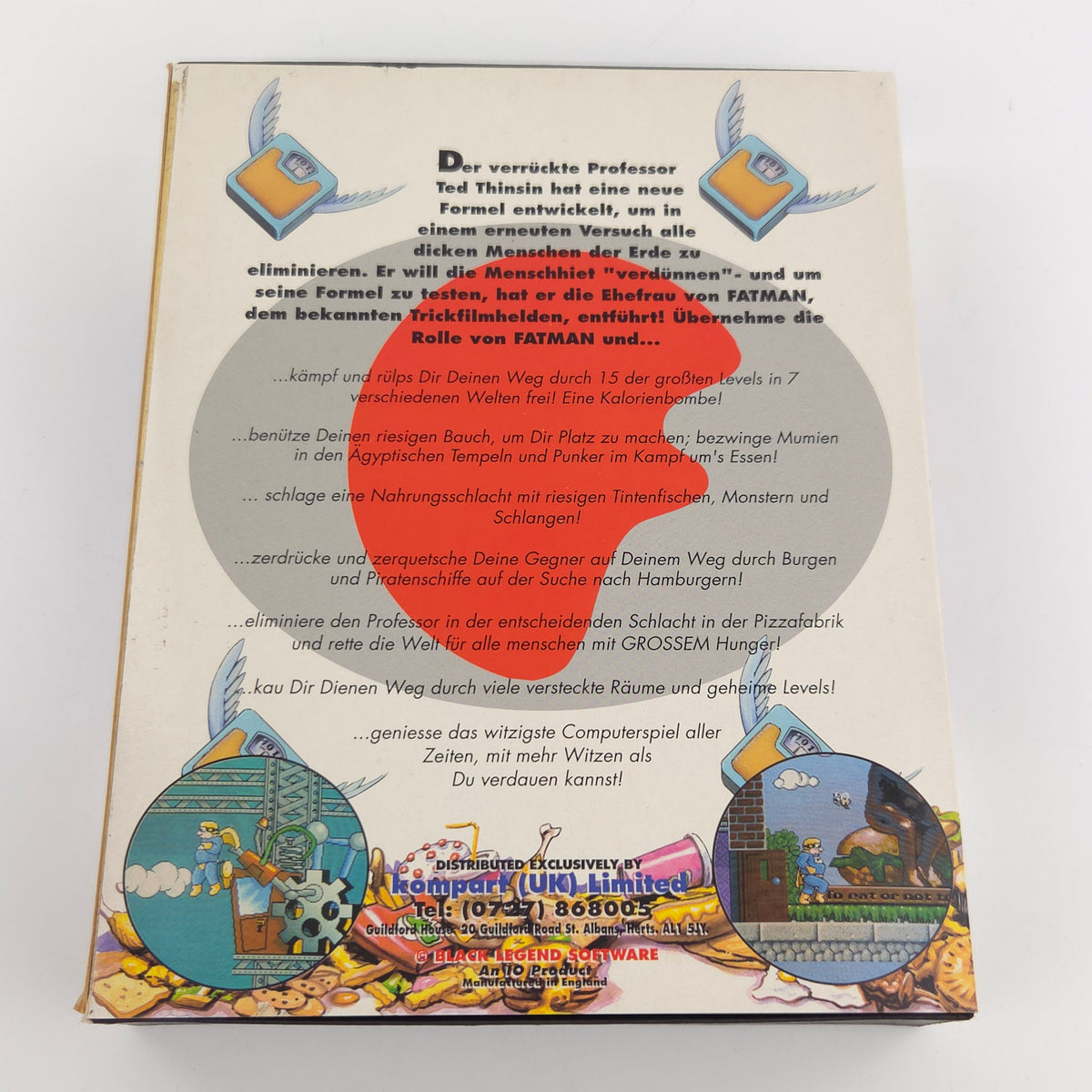 Commodore Amiga Spiel Fatman Caped Consumer Big Box OVP