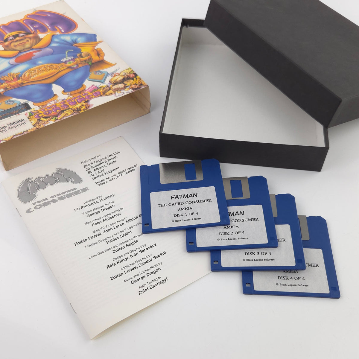 Commodore Amiga Spiel Fatman Caped Consumer Big Box OVP