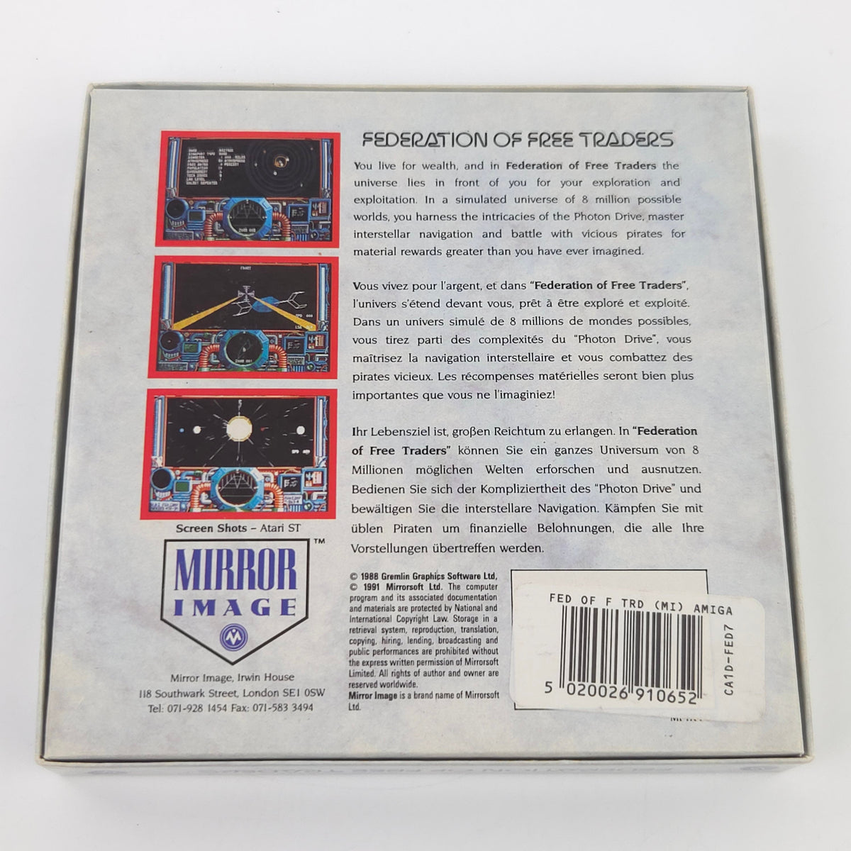 Commodore Amiga Spiel – Federation of Free Traders OVP