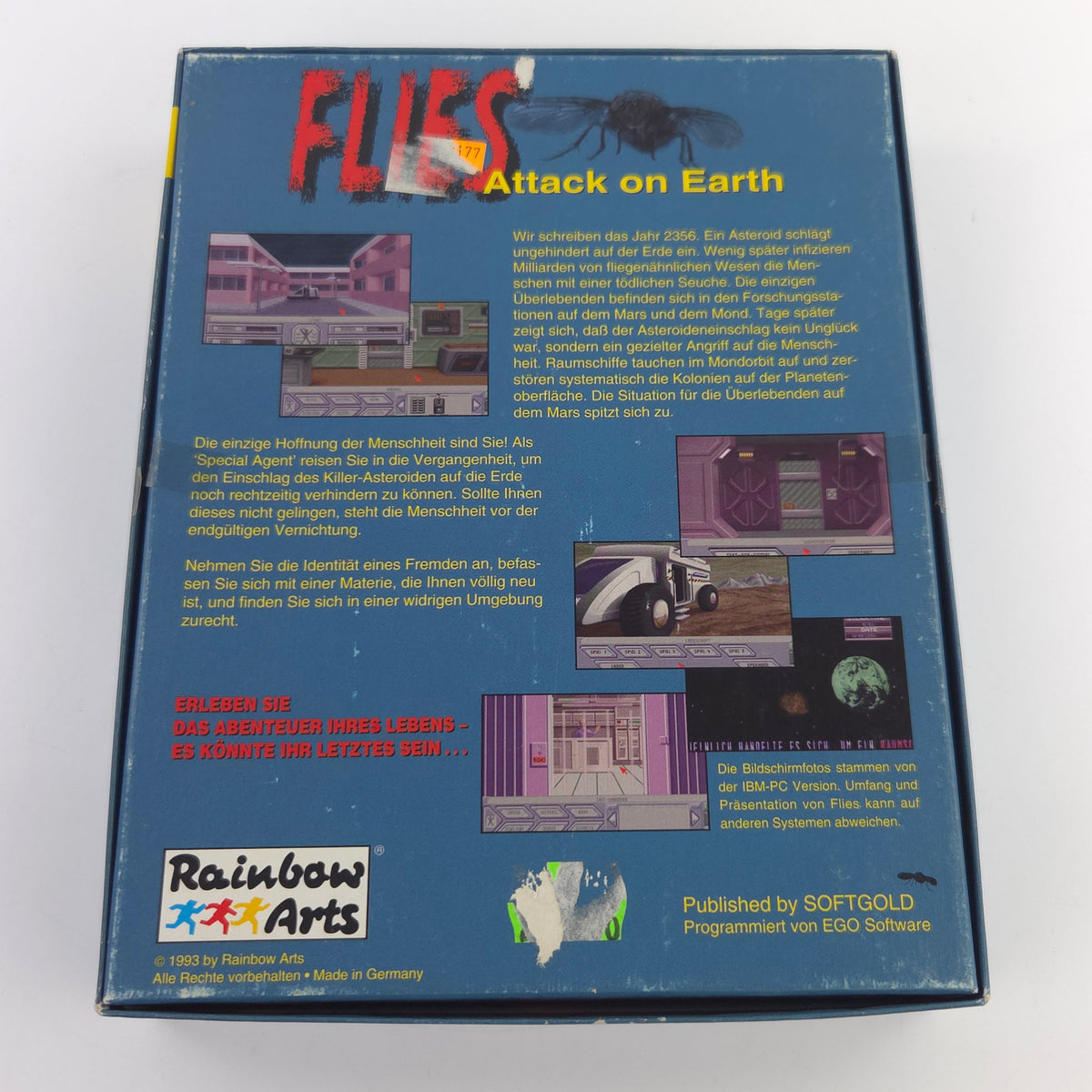 Amiga Spiel Flies Attack on Earth Big Box OVP PAL CBM