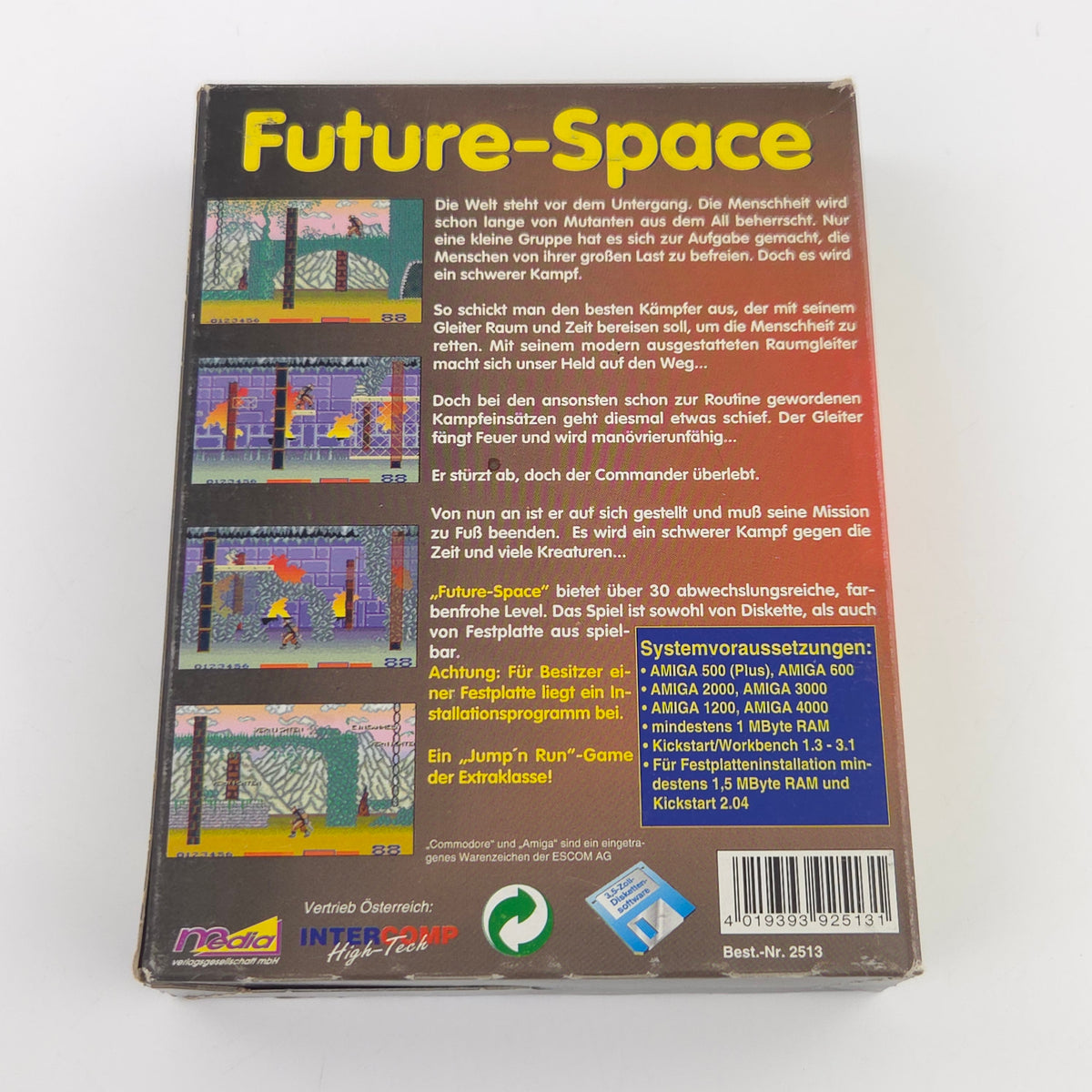 Commodore Amiga Spiel Future Space OVP CBM PAL Disk Escom