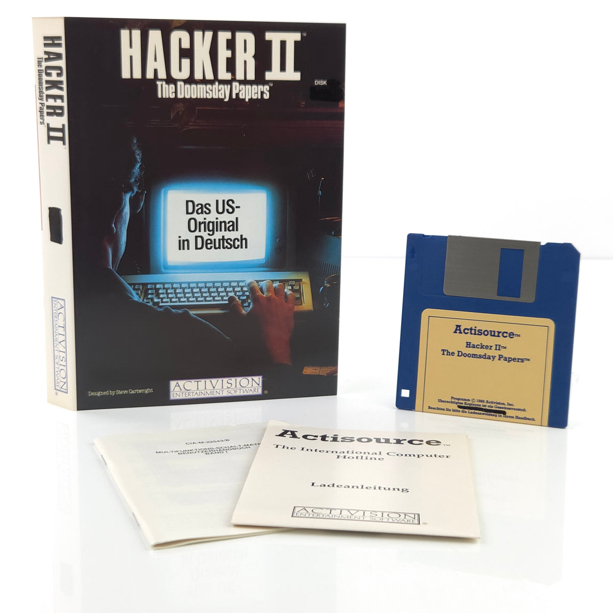 Amiga Spiel Hacker II Doomsday Papers CBM Disk PAL 1986
