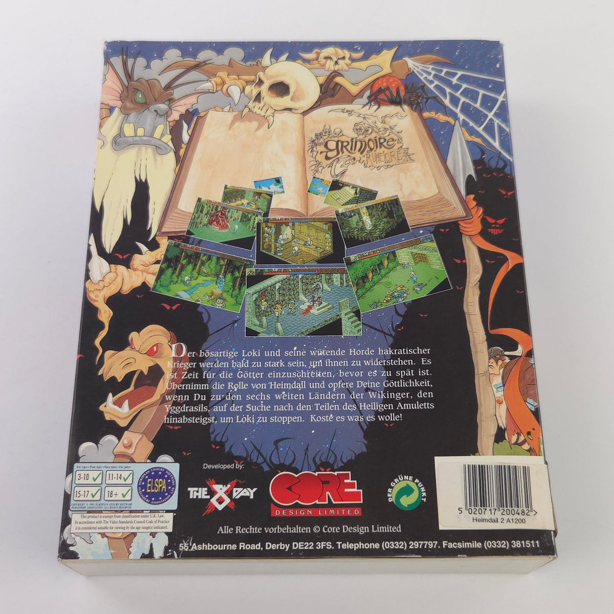 Commodore Amiga Spiel Heimdall 2 Big Box OVP PAL Core