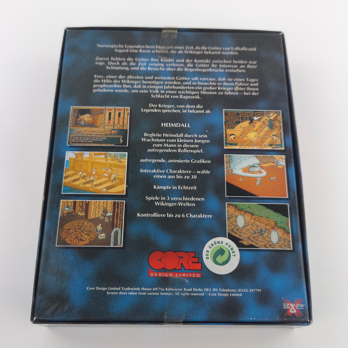 Amiga Spiel Heimdall Big Box OVP CBM PAL Core Design