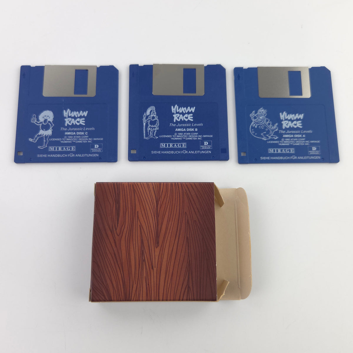 Amiga Spiel Human Race The Jurassic Levels Big Box OVP PAL