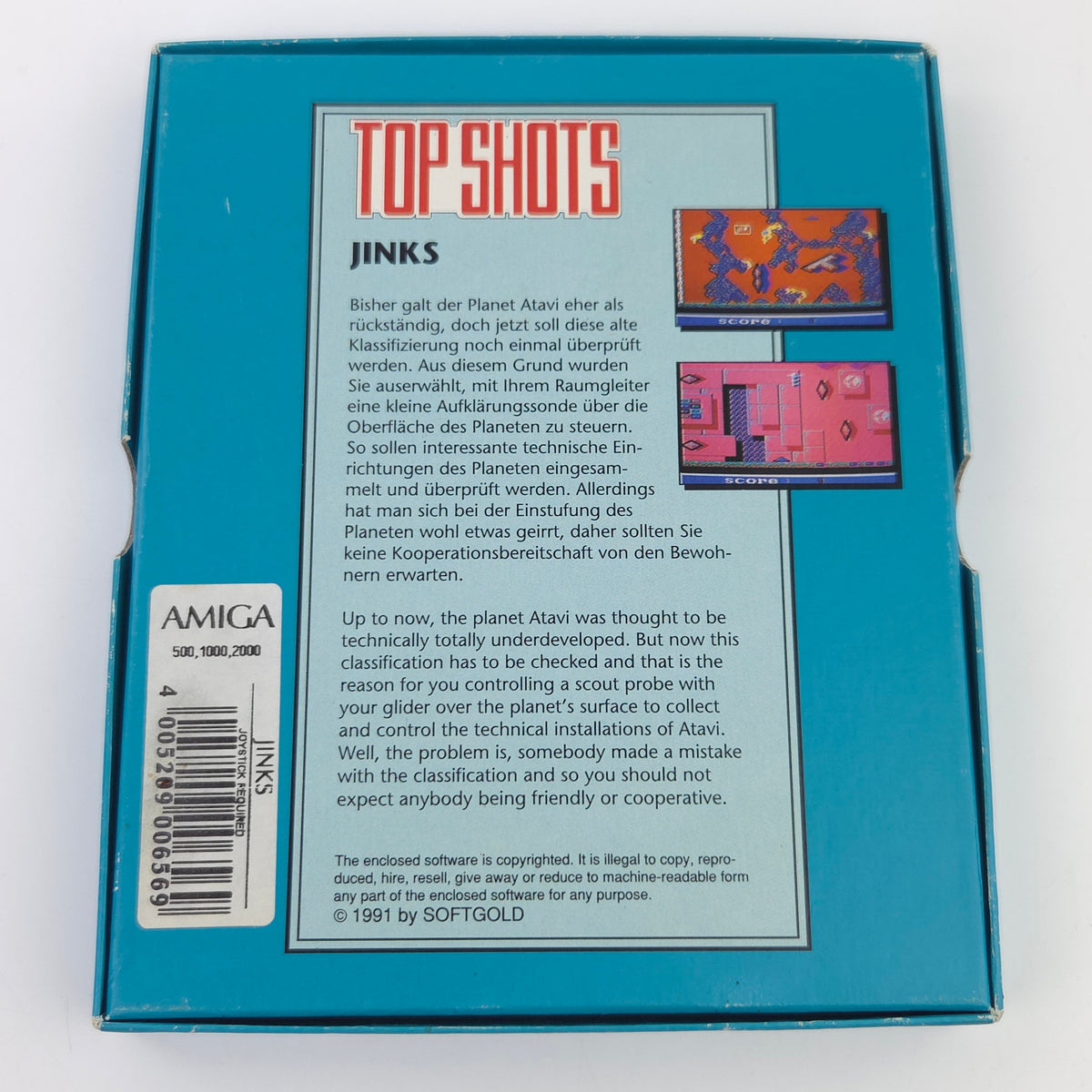 Commodore Amiga Spiel – Jinks Top Shots OVP PAL