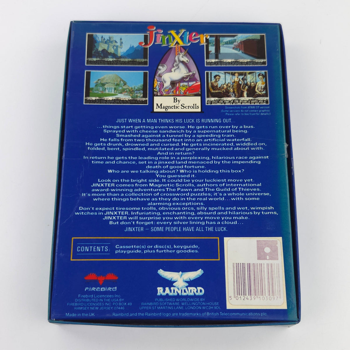 Amiga Spiel Jinxter Big Box OVP CBM PAL Disk Rainbird