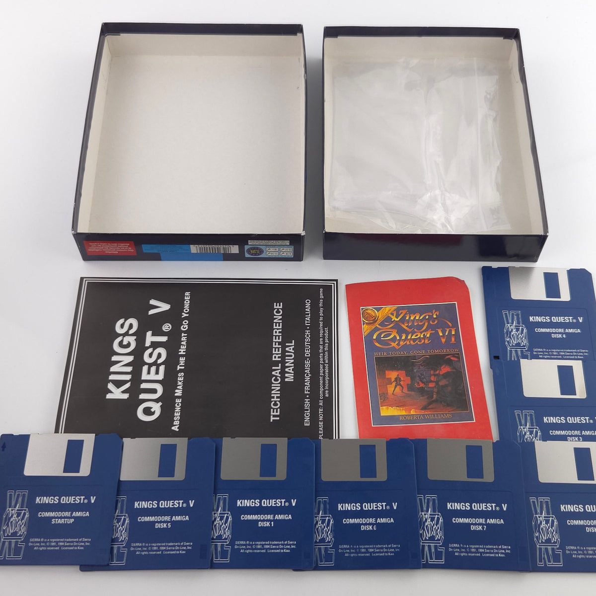 Amiga Spiel Kings Quest V KIXX XL Big Box OVP PAL Disk