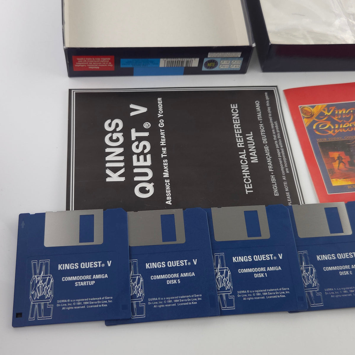 Amiga Spiel Kings Quest V KIXX XL Big Box OVP PAL Disk