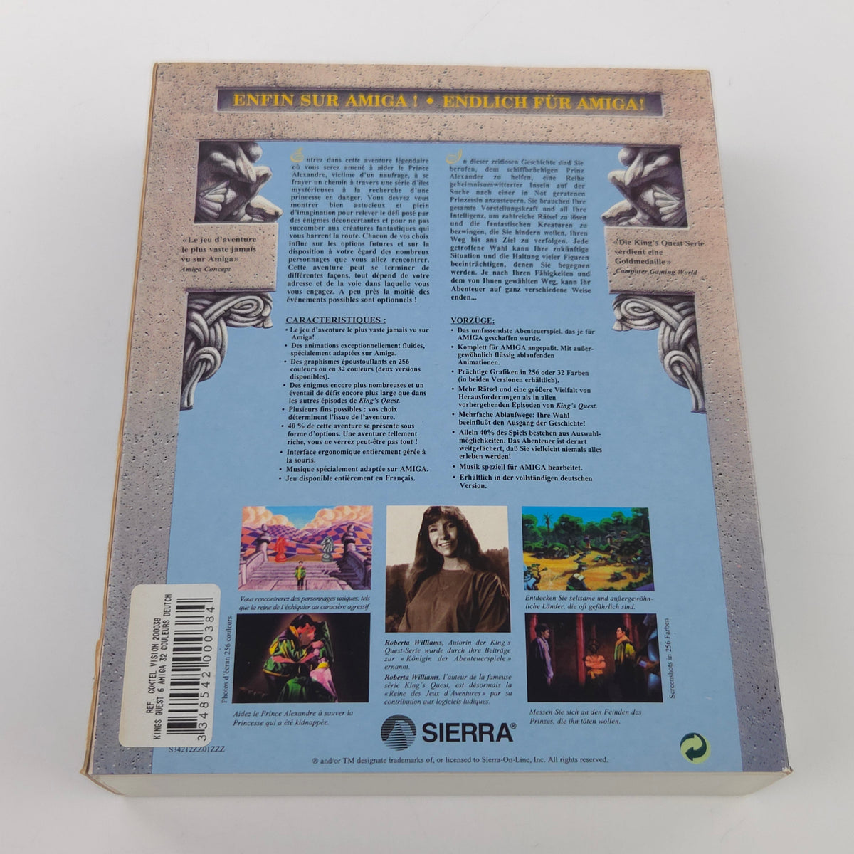 Amiga Spiel Kings Quest VI Big Box OVP Sierra PAL Disk