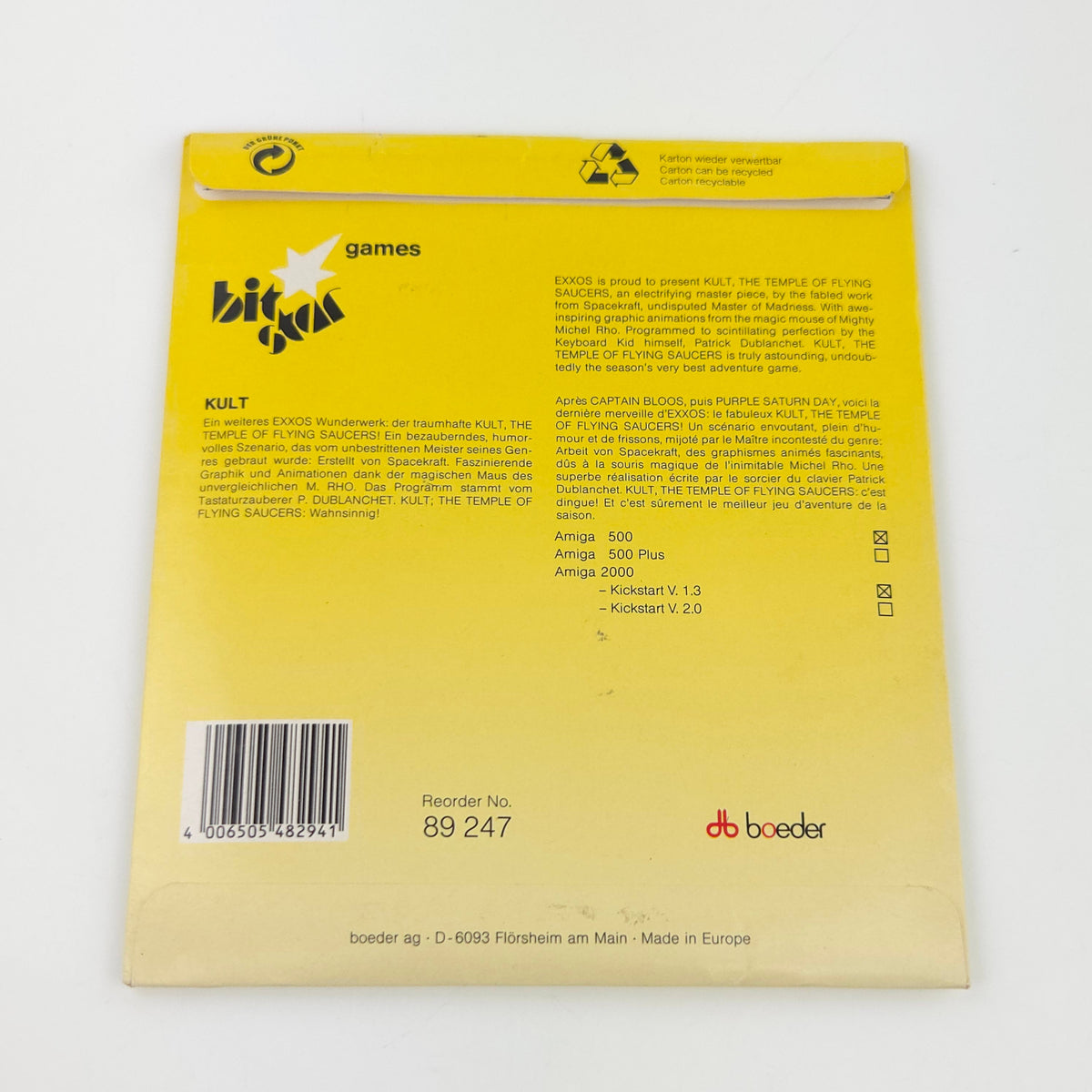 Commodore Amiga Spiel Kult CBM Disk OVP PAL Exxos