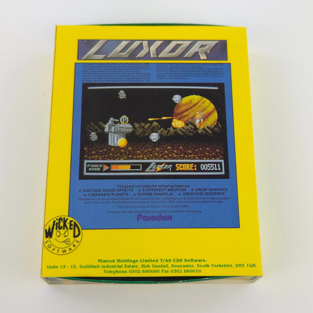 Commodore Amiga Spiel – Luxor Wicked Software OVP