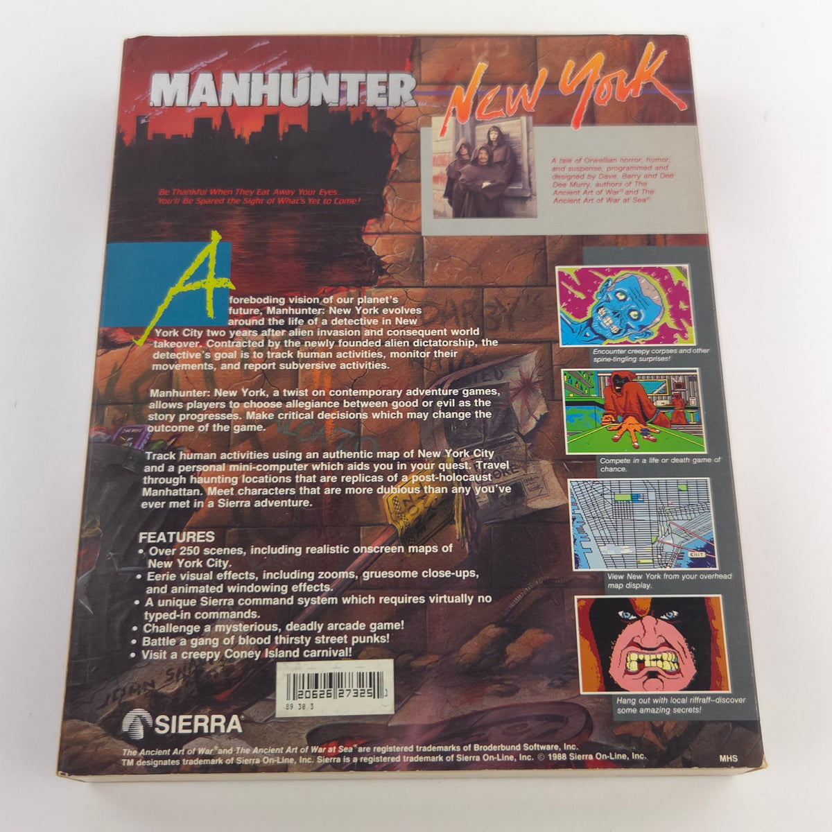Amiga Spiel Manhunter New York Big Box OVP Sierra PAL