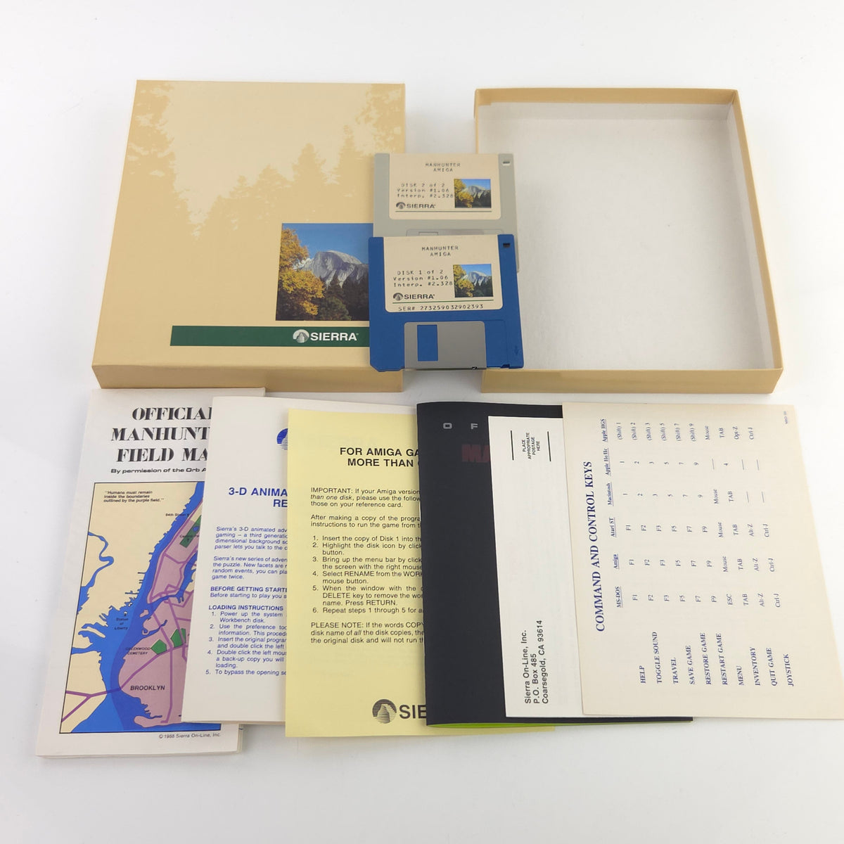 Amiga Spiel Manhunter New York Big Box OVP Sierra PAL