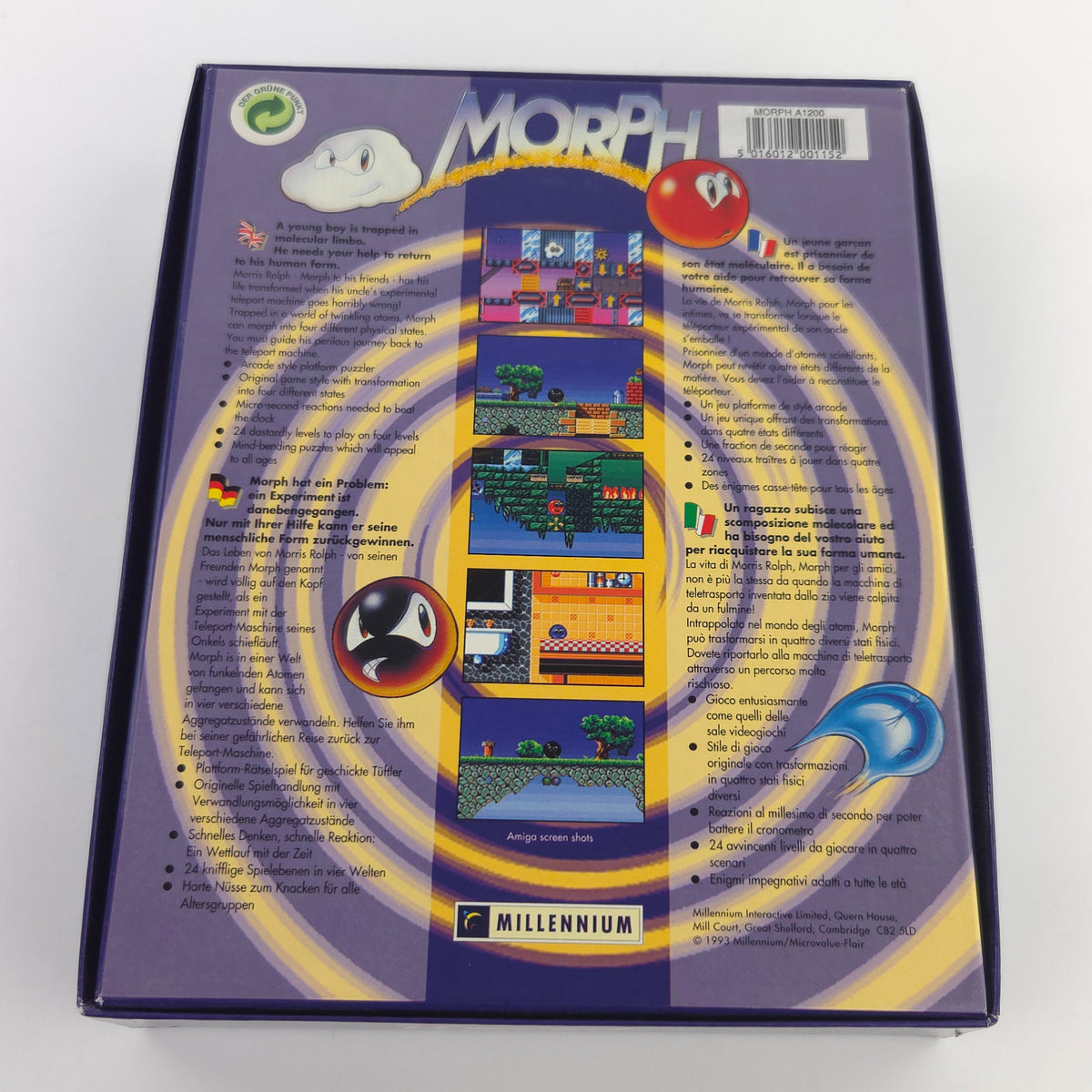 Commodore Amiga Spiel Morph Big Box OVP PAL Millennium