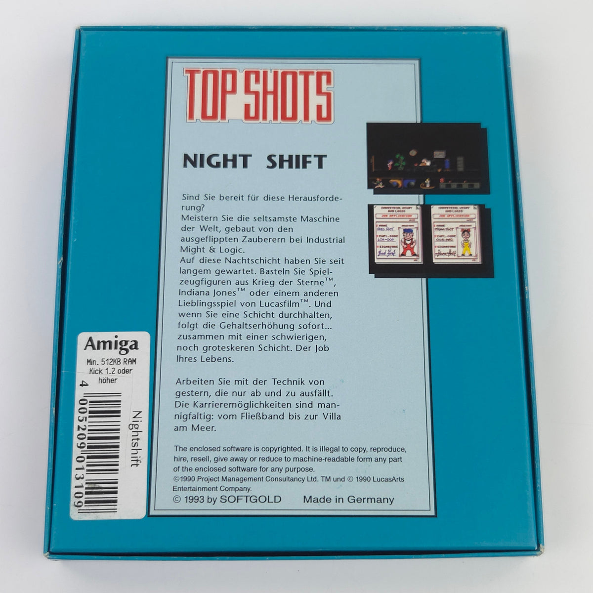 Commodore Amiga Spiel – Nightshift (OVP PAL)