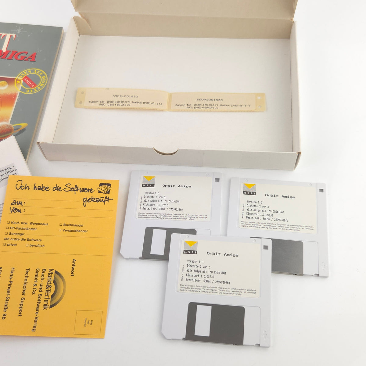 Commodore Amiga Spiel Orbit Big Box OVP PAL Diskette MSPI
