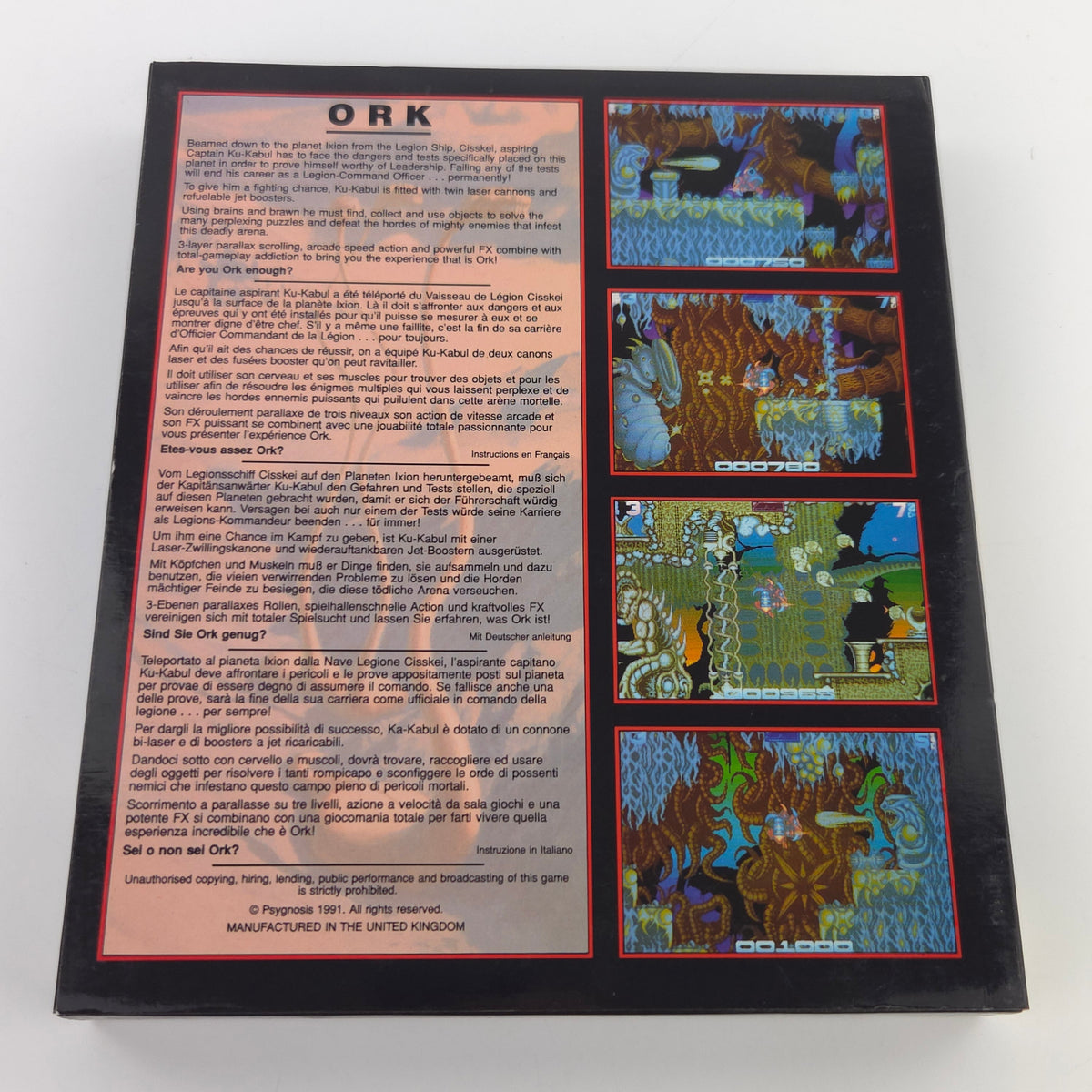 Commodore Amiga Spiel ORK Psygnosis 1992 Big Box OVP PAL