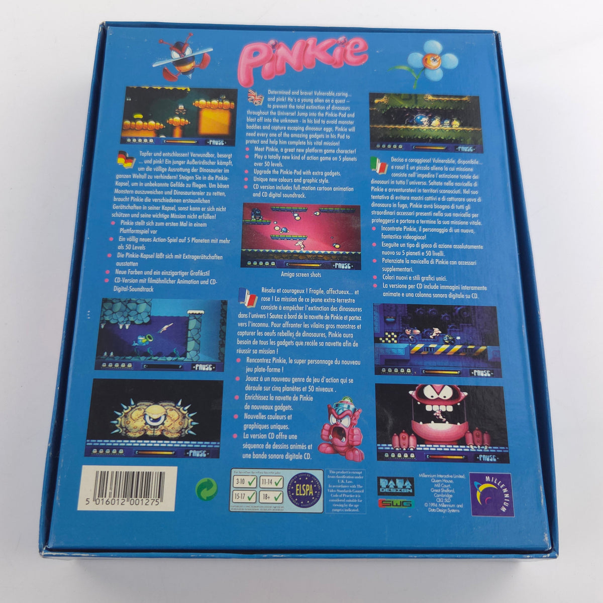 Commodore Amiga Spiel Pinkie Big Box OVP PAL Millenium
