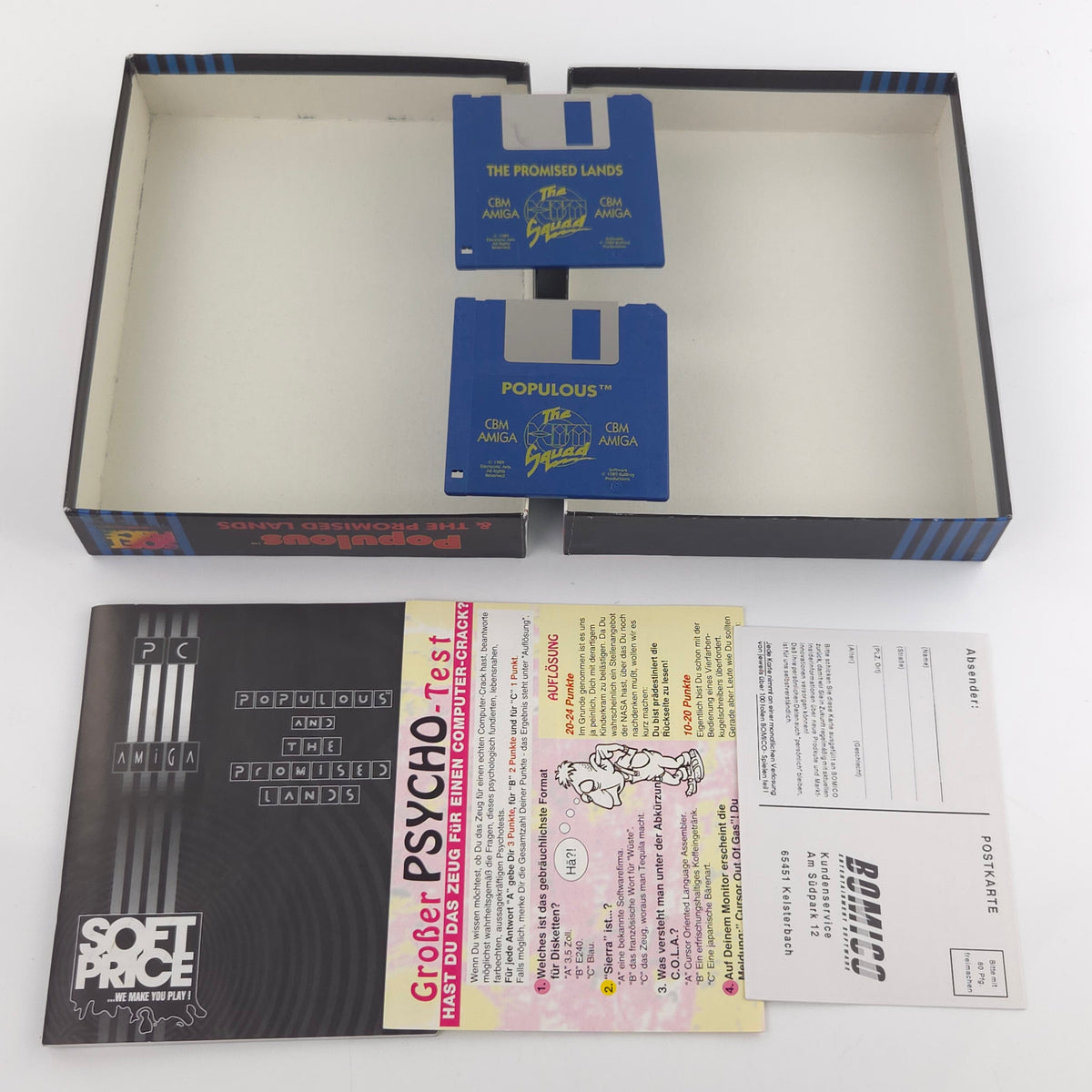 Amiga Spiel Populous Promised Lands Big Box OVP PAL CBM