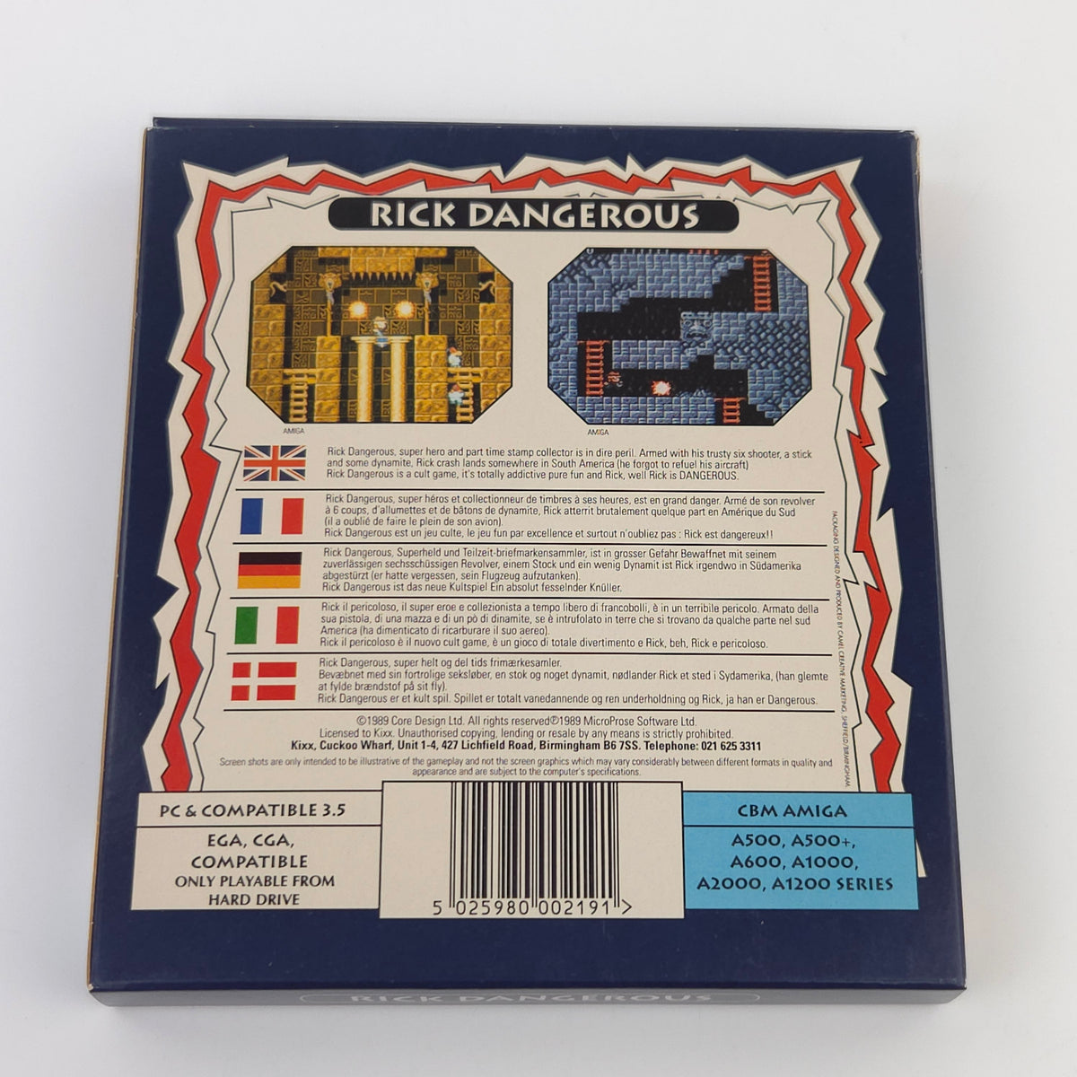 Commodore Amiga Spiel – Rick Dangerous (OVP PAL)