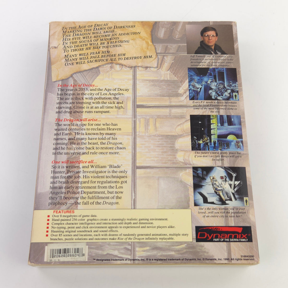 Amiga Spiel Rise of the Dragon Big Box OVP PAL Dynamix