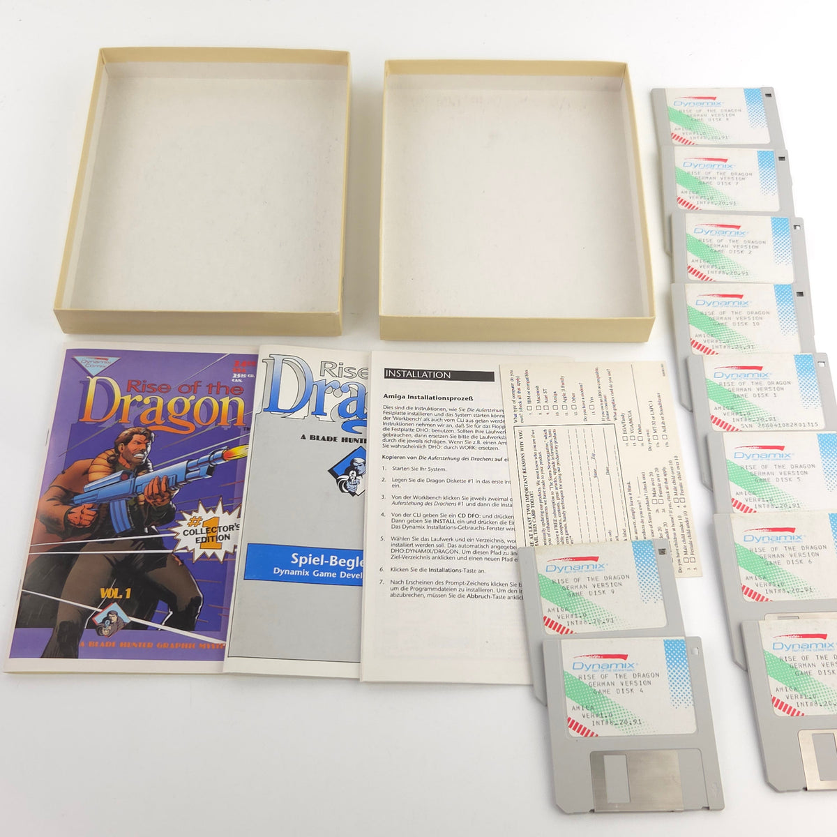 Amiga Spiel Rise of the Dragon Big Box OVP PAL Dynamix