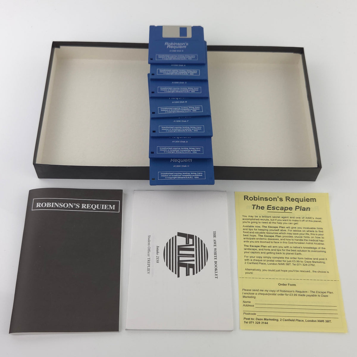 Amiga Spiel Robinson´s Requiem Big Box OVP PAL Diskette