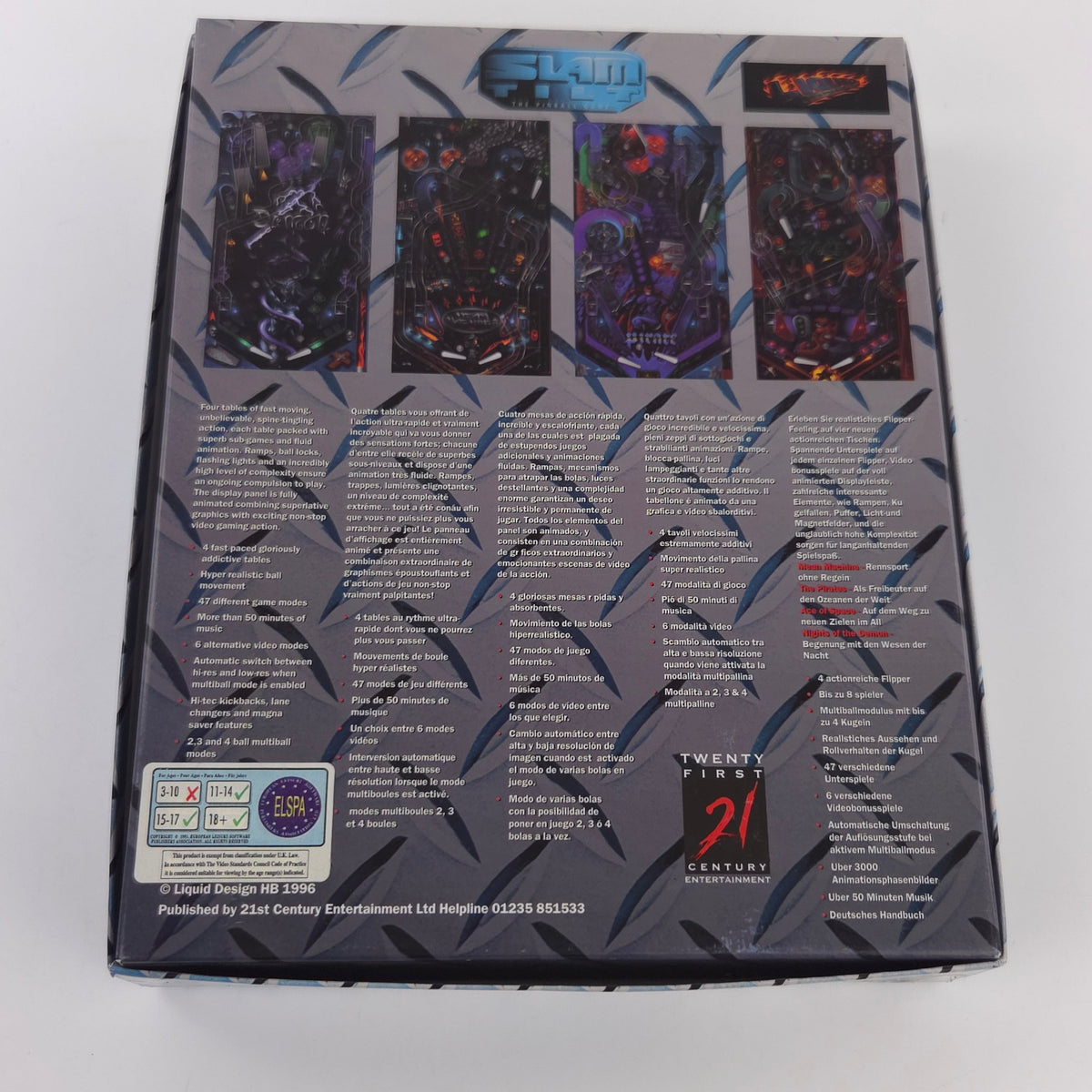 Amiga Spiel Slam Tilt Pinball Big Box OVP PAL Diskette