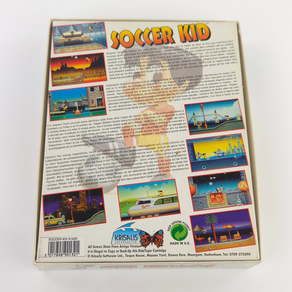 Commodore Amiga Spiel Soccer Kid AGA Big Box OVP PAL