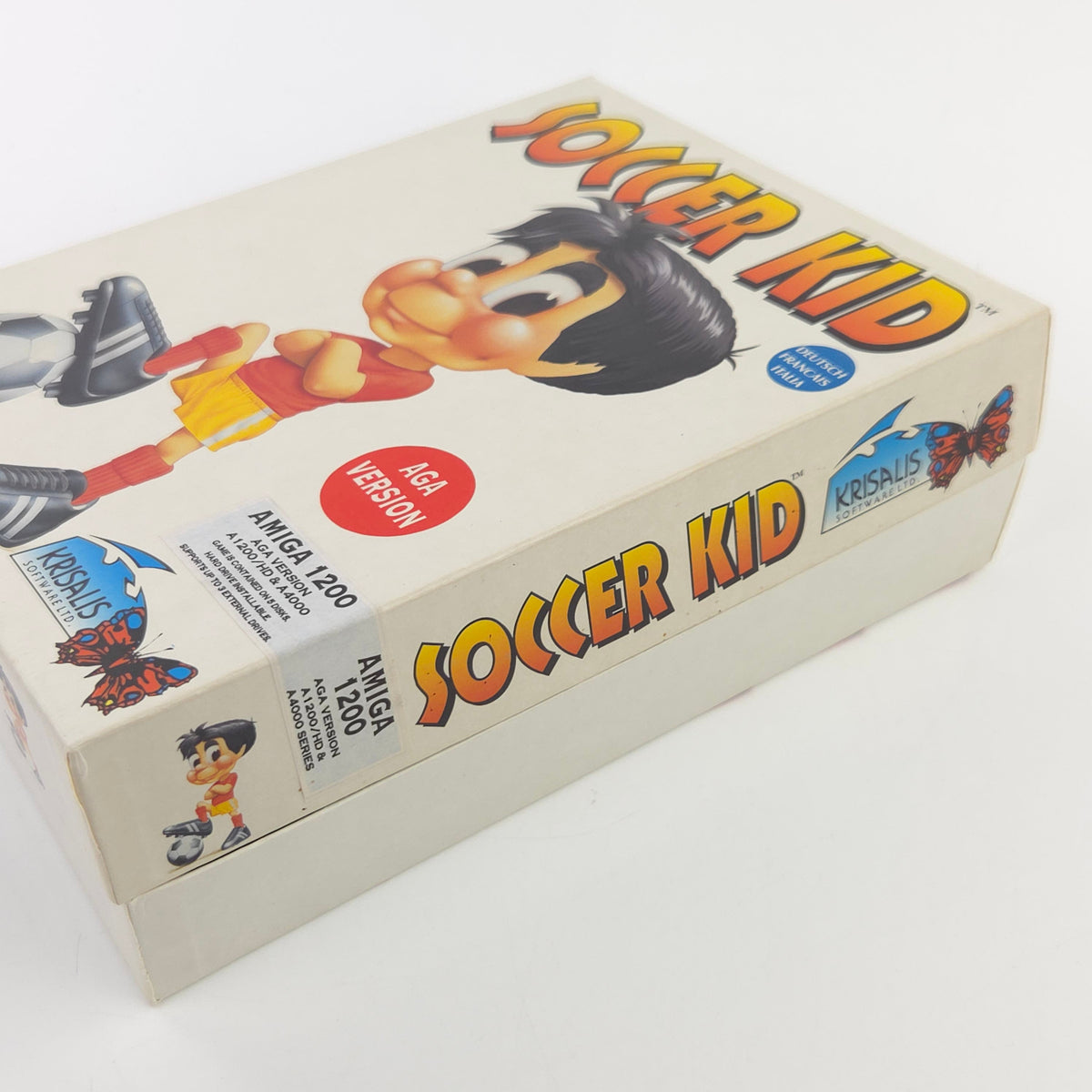 Commodore Amiga Spiel Soccer Kid AGA Big Box OVP PAL