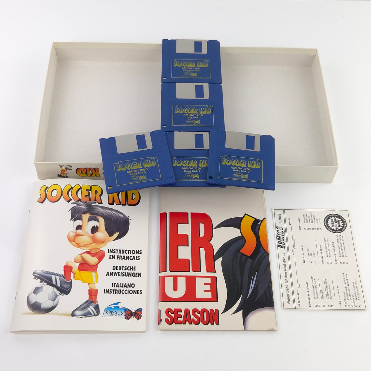 Commodore Amiga Spiel Soccer Kid AGA Big Box OVP PAL