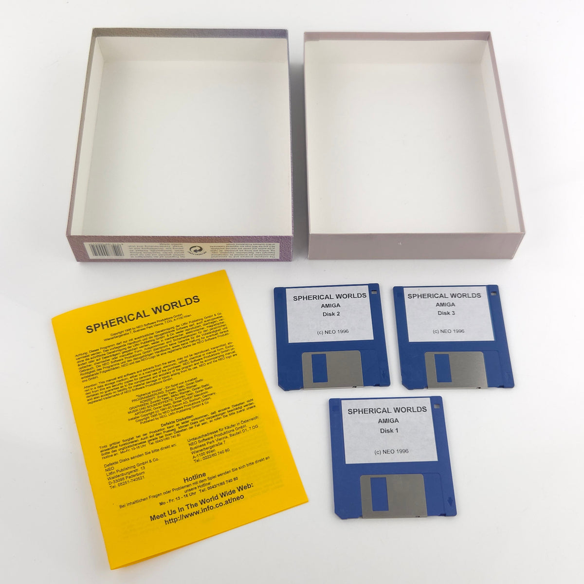 Commodore Amiga Spiel Spherical Worlds Big Box OVP PAL