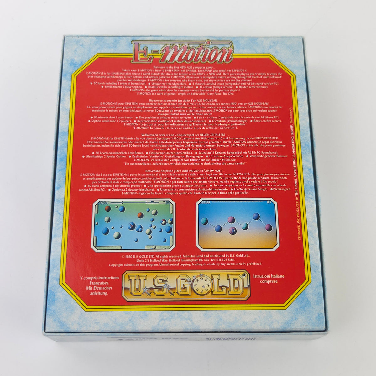 Commodore Amiga Spiel – E-Motion (OVP PAL)