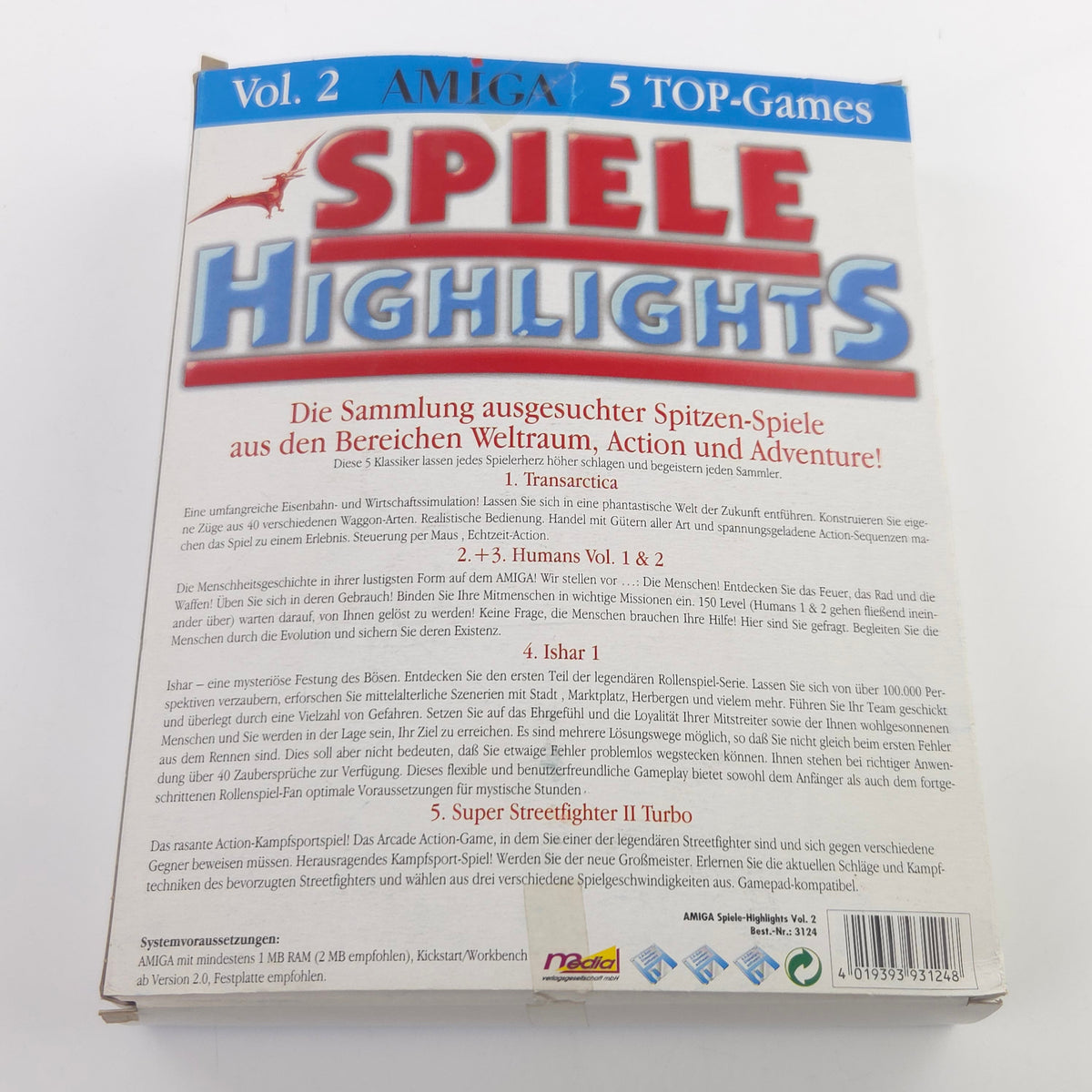 Amiga Spiel Highlights Vol.2 Big Box CBM Disk OVP PAL