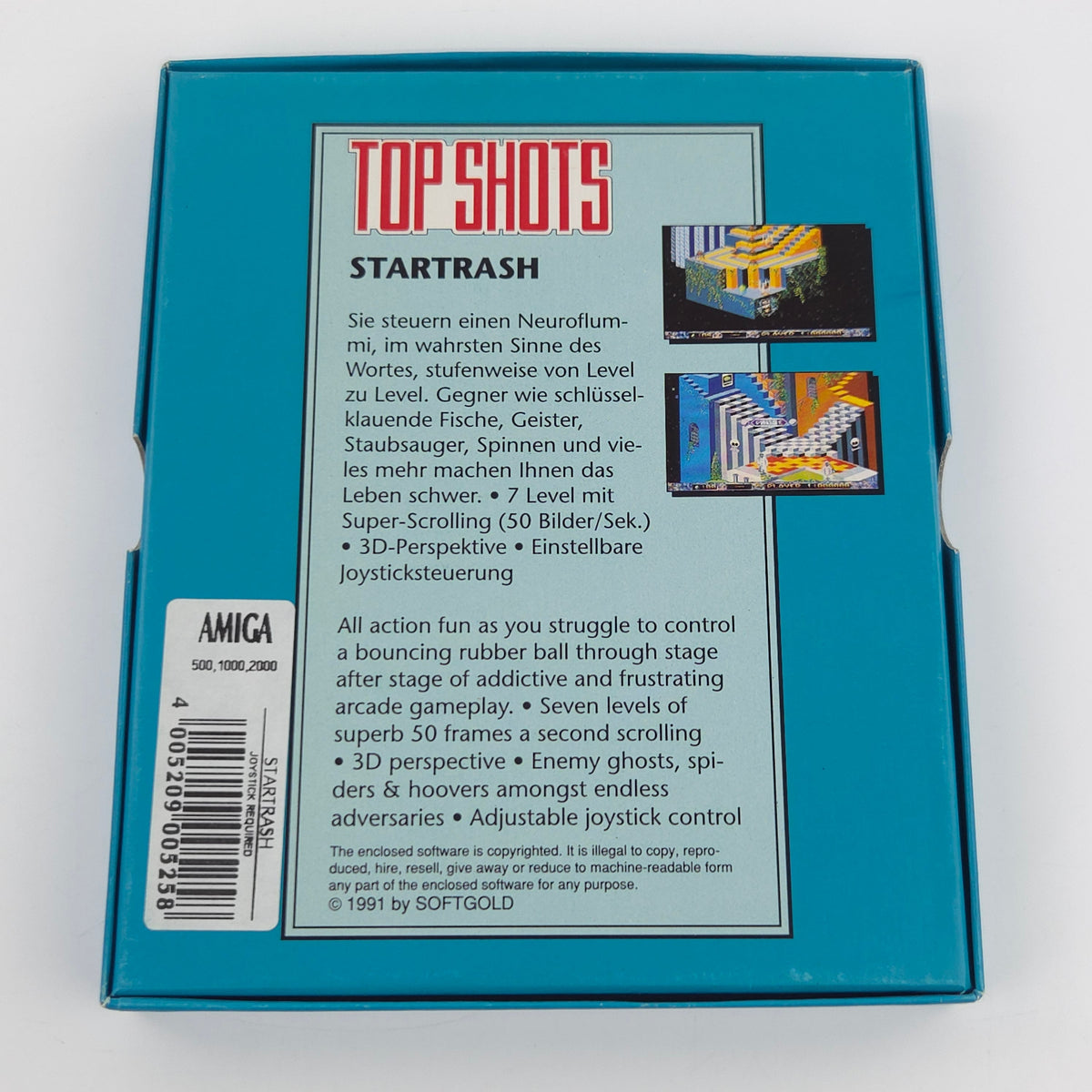 Commodore Amiga Spiel Startrash Top Shots OVP PAL 1990