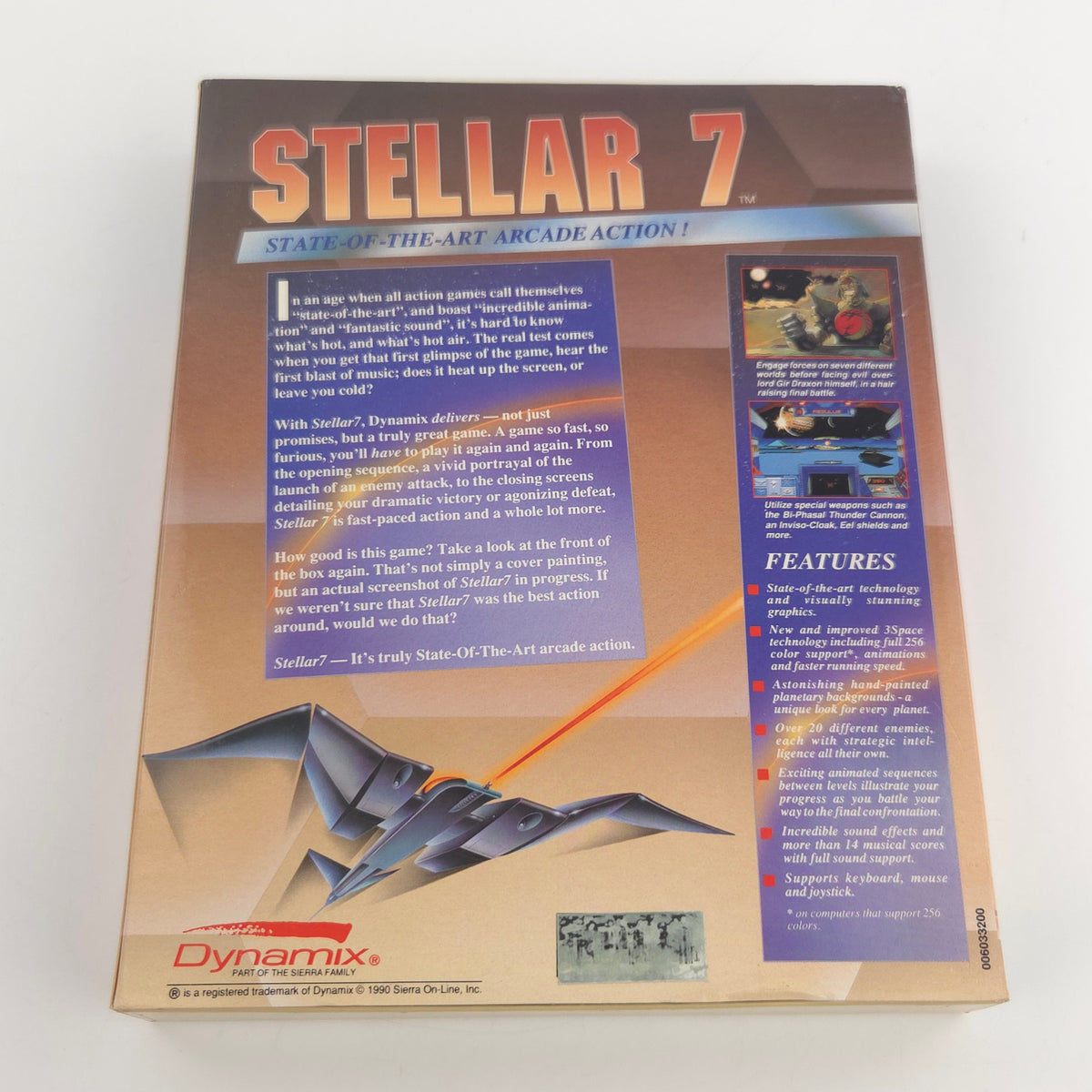 Amiga Spiel Stellar 7 Big Box OVP PAL Diskette Dynamix