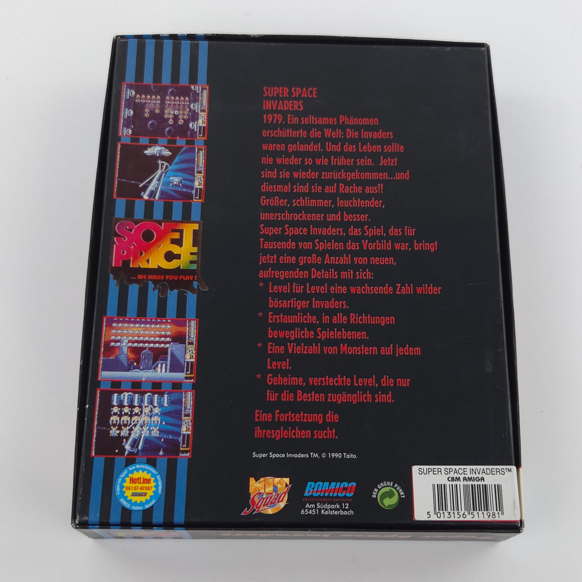 Amiga Spiel Super Space Invaders Big Box OVP PAL Taito