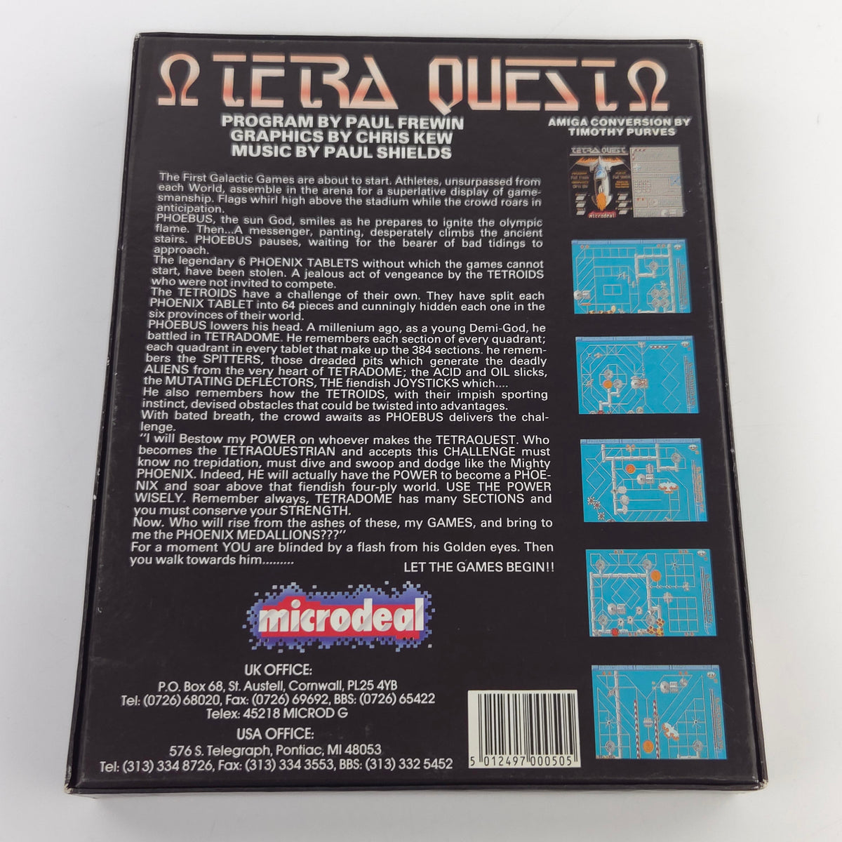 Amiga Spiel Tera Quest Big Box OVP PAL Microdeal Disk