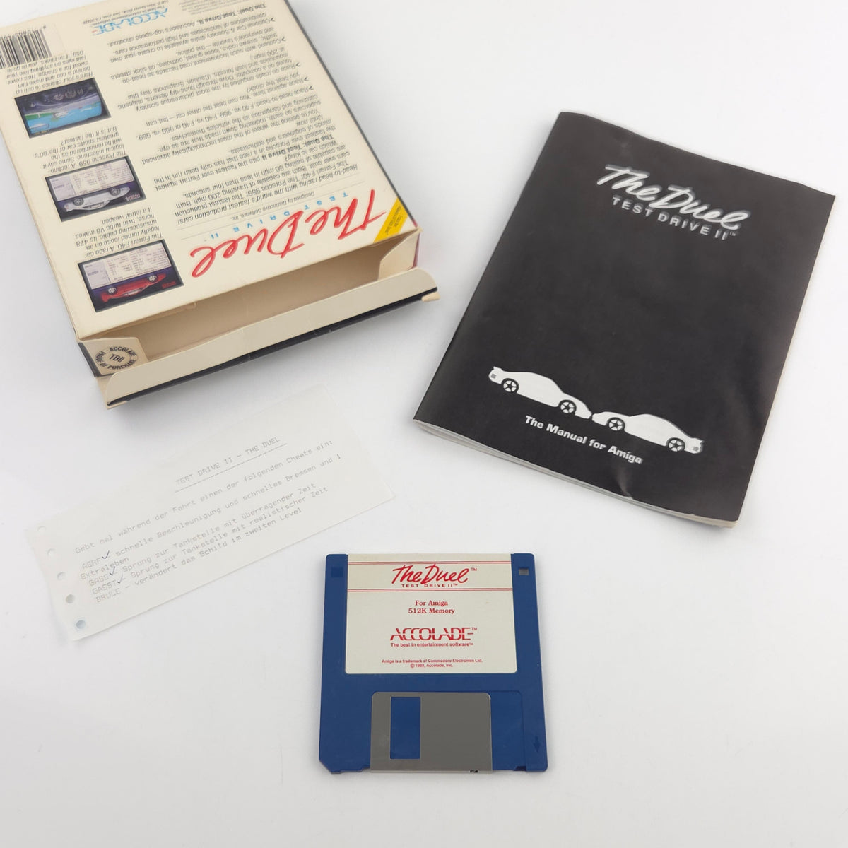 Amiga Spiel The Duel Test Drive II Big Box Accolade OVP